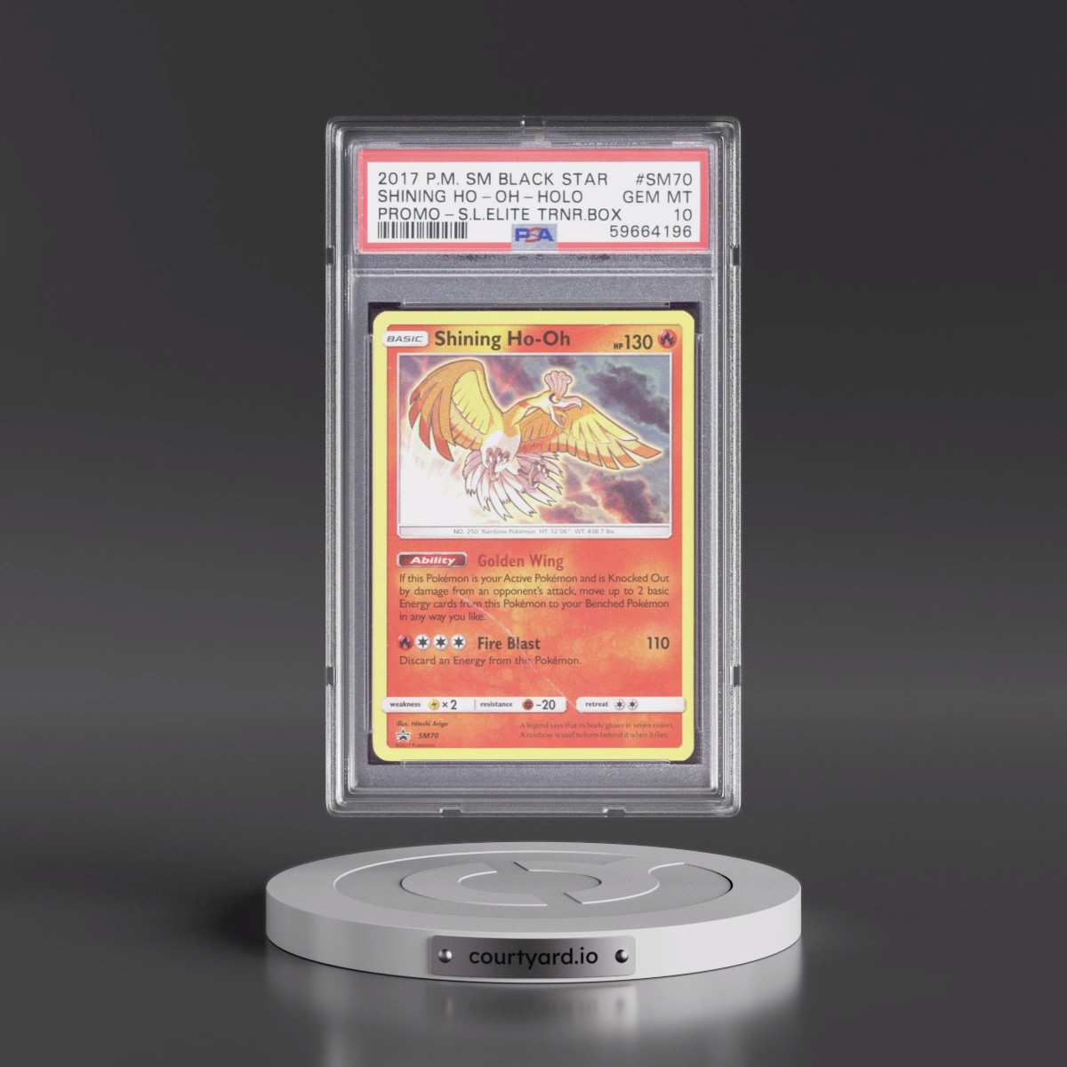 2017 Shining HO-Oh - Pokémon Pokémon SM Black Star Promo PSA 10